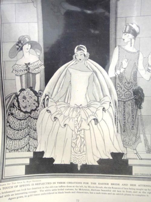 the1920sinpictures:1924 An Easter bride and her attendants. From “Spur” magazine.