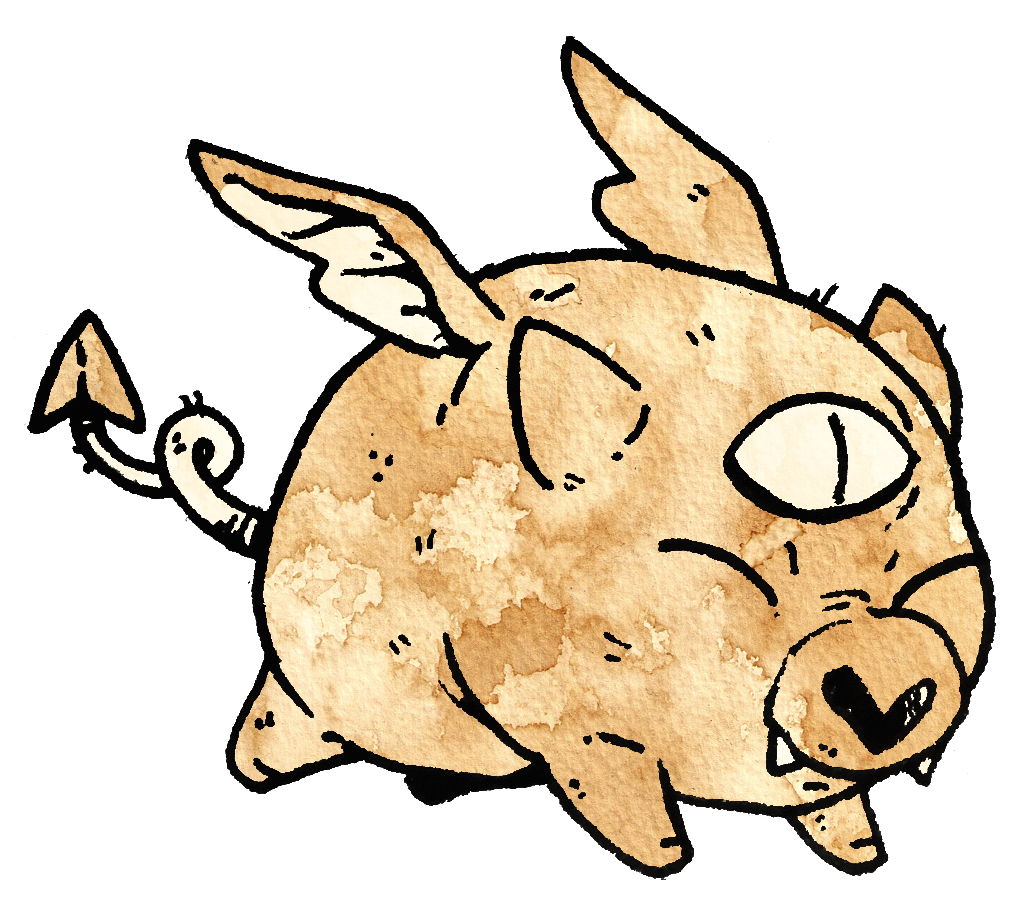 evil pig tattoo