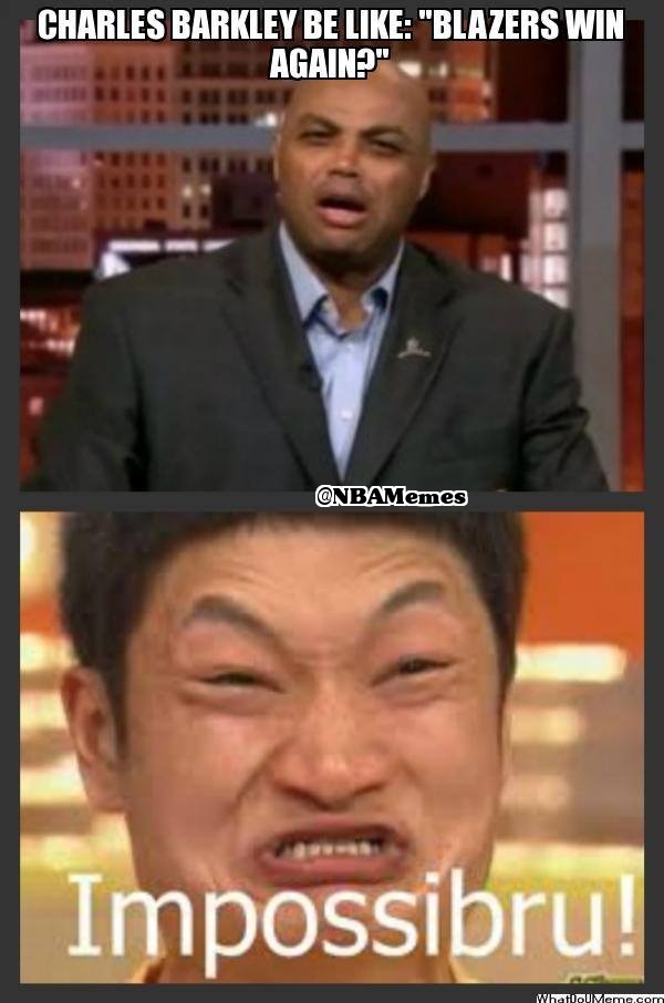 thenbamemes:  Charles Barley on the Portland Trailblazers!   Lmaoooo Niceeee