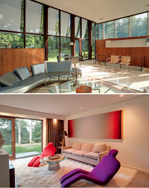 wsjhouseoftheday:   Modernist House by Philip Johnson Lists for พ Million Price: พ MillionPhotos: MICHAEL BIONDO   Shit. You’d have to have พ million left after buying it just to be able to afford cooling that thing in the summer and heating