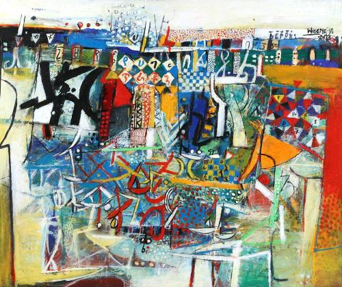 Wosene Worke Kosrof (born 1950, Ethiopian)Mendocino Headlandsoil on canvas