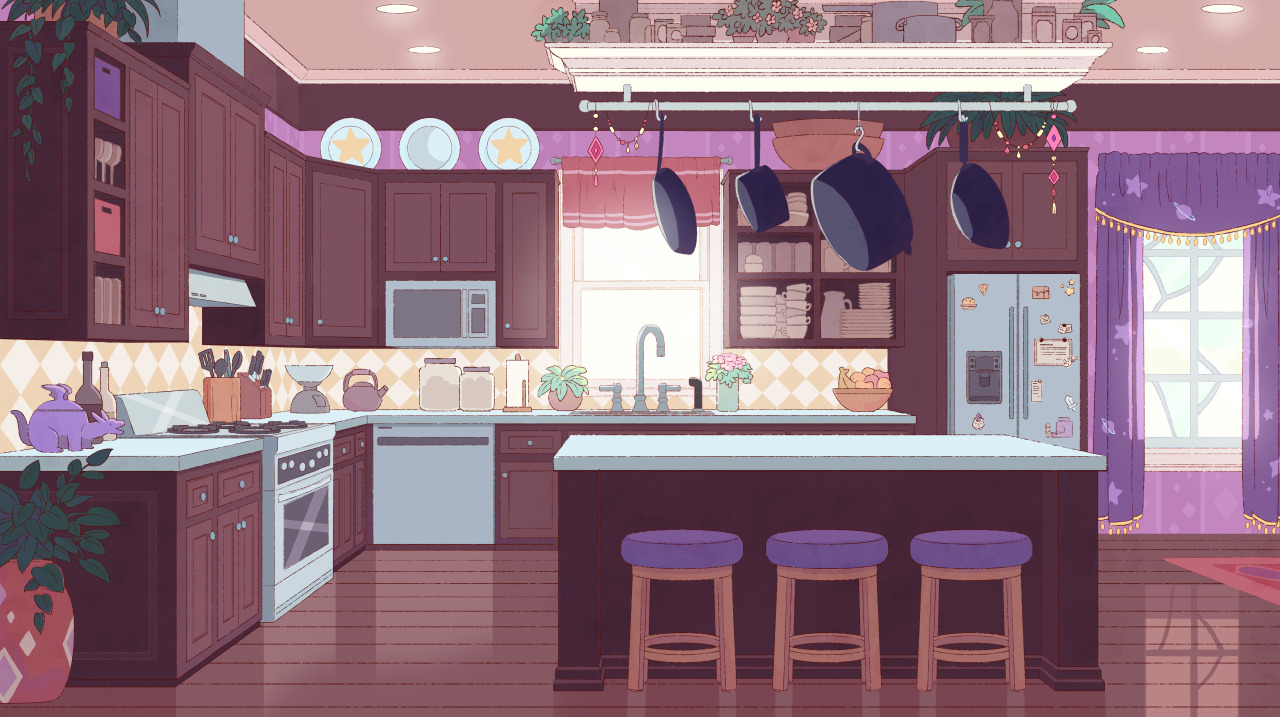 frederator-studios:  Here’s another colored background for Bee and PuppyCat. It’s