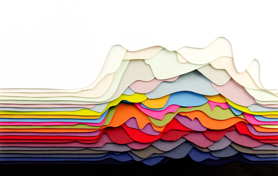 itscolossal:  Transfixing 3D Paper Patterns by Maud Vantours 