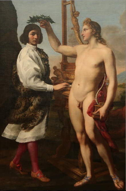 martynthompsonstudio:  Marcantonio Pasqualini Crowned by Apollo (1641) by Andrea Sacchi. 