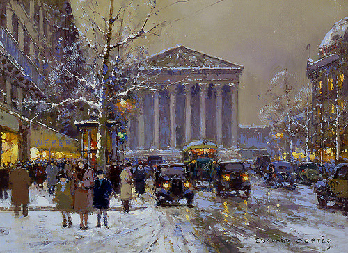 yolandart:  Edouard Leon Cortes - “Rue Royale”, Madeleine.