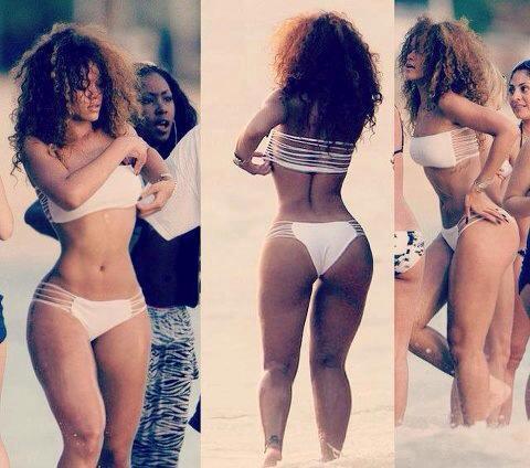 Photoshop. Riri ain’t curvy like that.