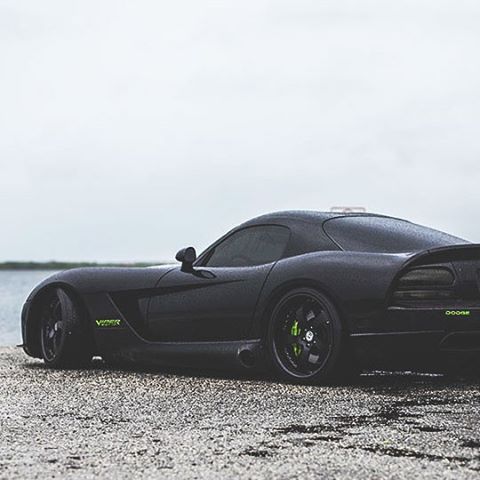 themanliness:  Murdered Out Dodge Viper! Follow @vistale.co Follow @vistale.co ——- Photo by @demasherbuk 