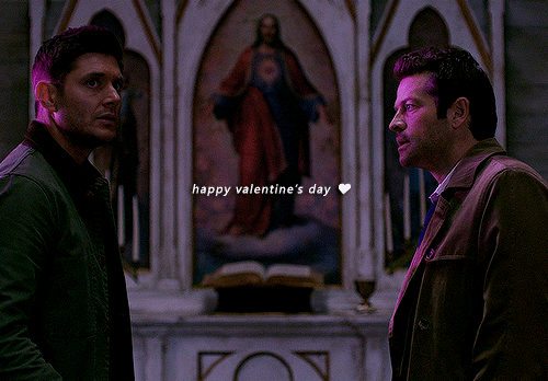 casjpg:happy valentine’s and wedding day to dean and castiel winchester ♡
