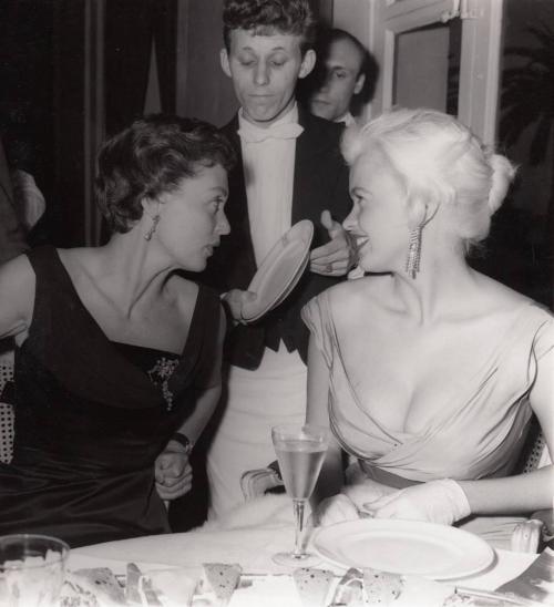 Jayne Mansfield,Lilli Palmer, Cannes Film Festival, 1958