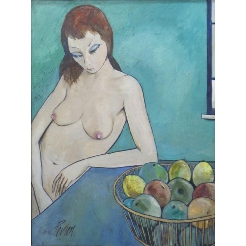 youcannottakeitwithyou:Charles Levier (French, 1920-2003)Nu au Fruit