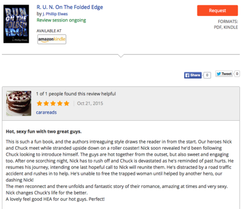 Wow! What a nice review of my gay erotic novella, R.U.N. on the Folded Edge, from Sheereader at Read