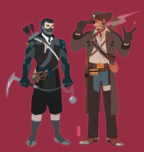 Annnndd r!Mccree and Hanzo. They were&hellip;..signficantly more work than the other two lmao. But I