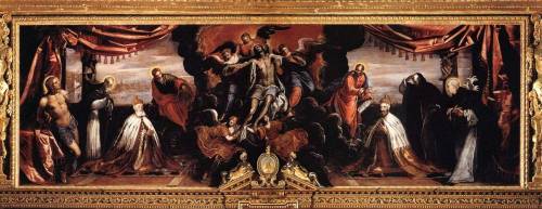 The Dead Christ Adored by Doges Pietro Lando and Marcantonio Trevisan, 1580, TintorettoMedium: oil,c