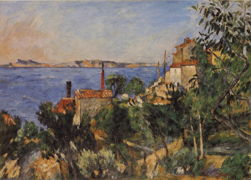 La Mer L'Estaque -  Paul Cézanne  1870L'Estaque, vue du golfe de Marseille»The Gulf of Marseilles Se