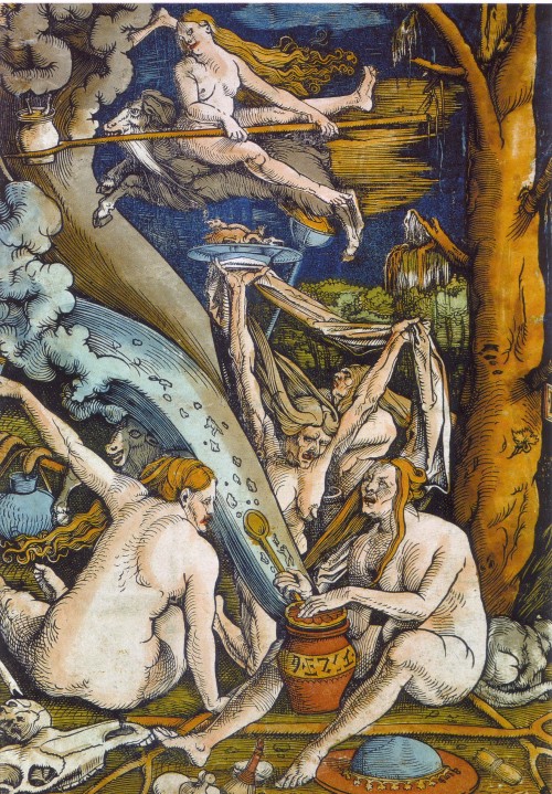 feelripe:  Hans Baldung - Witches - 1508