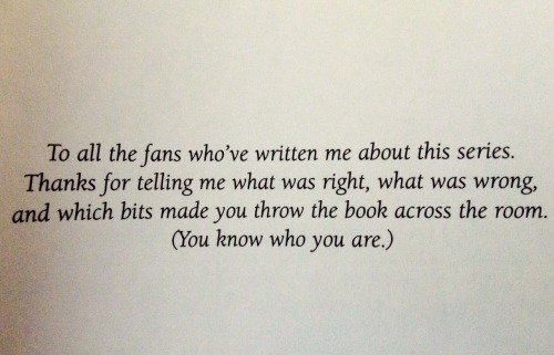 books-and-other-drugs-15:James Dashners dedication from The Death CureHe knows his fans well