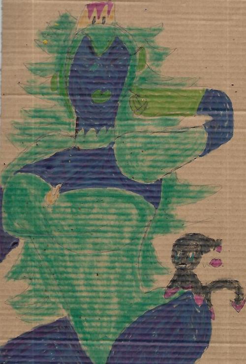Cardboard Drawings Of My Favorite Ladies.^^