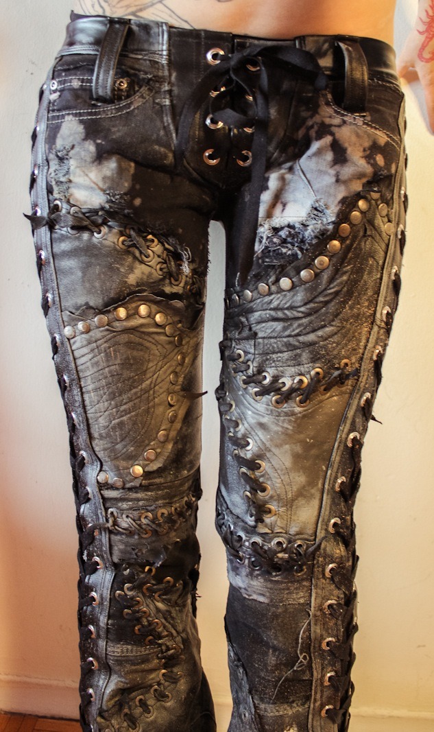 TOXIC VISION — Detail shots of custom Toxic Vision stage pants...