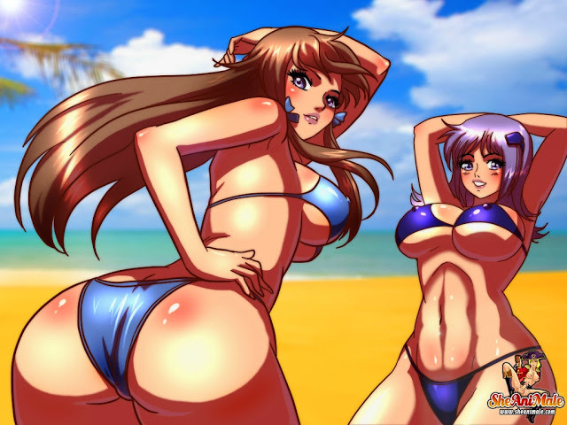 queer-4-futa: The few panels of “Beach Bum” before it gets boring and male-on-futa.