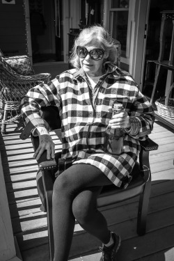 Suzanne, whom I spotted sitting on a deck in Leiper’s Fork, Tennessee. Happiest time of your life? “Wow. Probably the most carefree was the first time I came to Leiper’s Fork.”
Why so? “Cause it was a group of people and none of us knew each other...