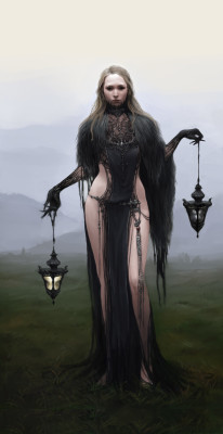 Fantasyartwatch:  Black Witch By Jiyeon Ryu