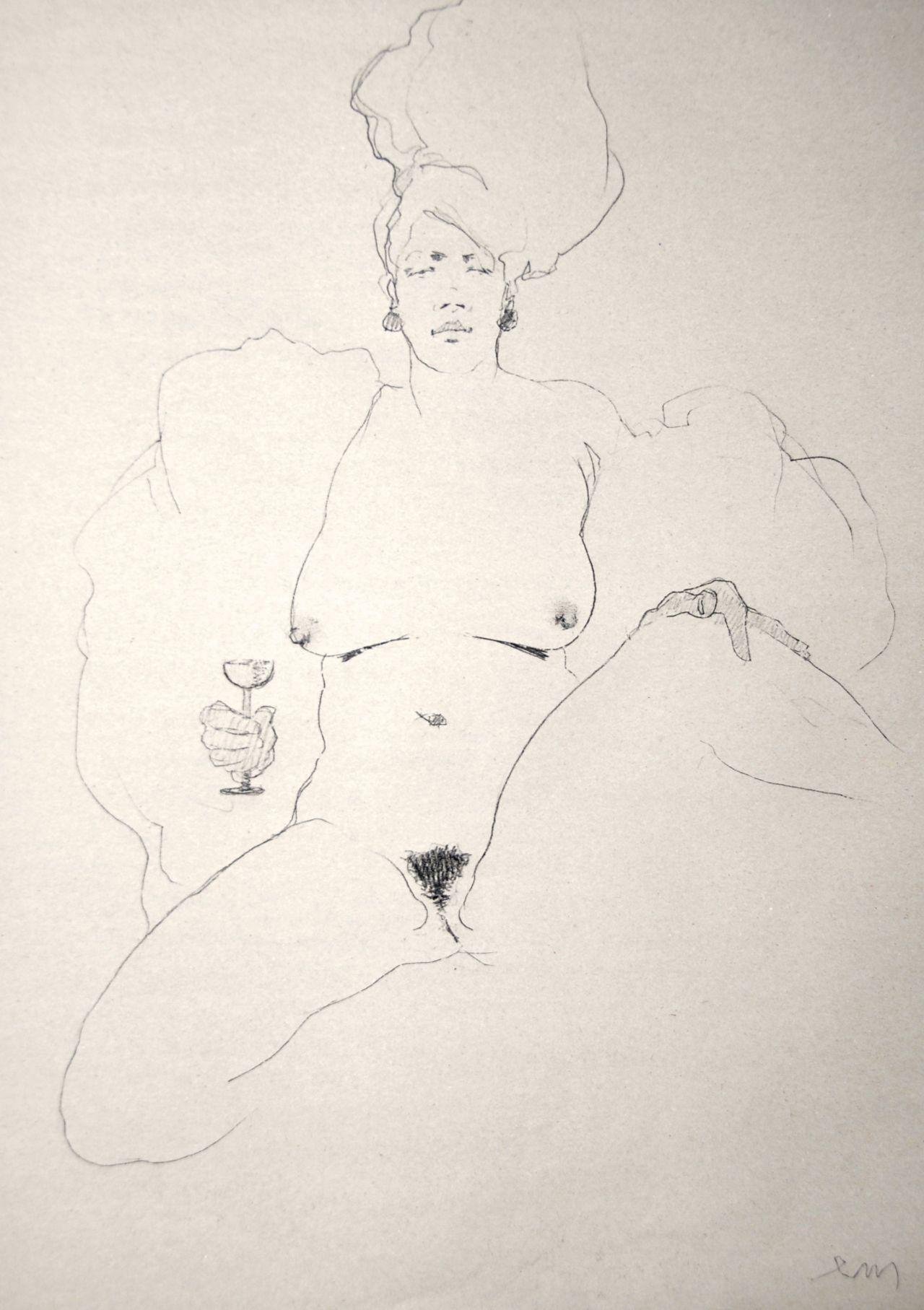 mlmlmlml:  NUDE No. 3265 (60 x 40 cm), grey paper DEC 2013 