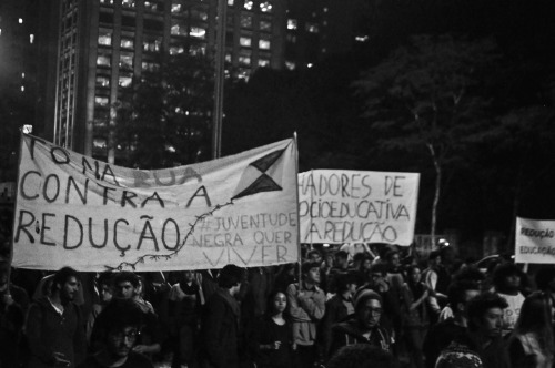 Primeiro grande ato contra a redução da maioridade penal. 