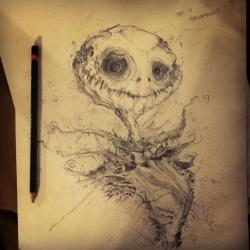 superpuppet:  Jack Skellington pencil sketch