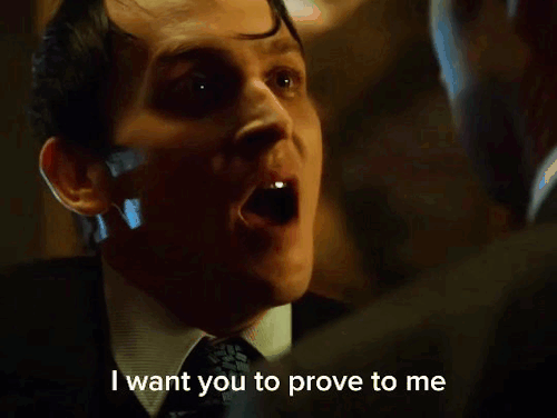oswald saying 'i want you to prove to me that our friendship is a real one'
