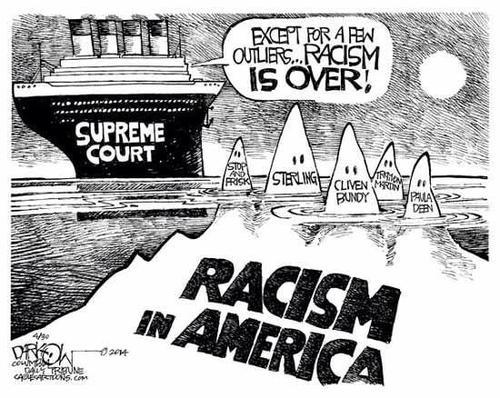 #EditorialCartoon by John Darkow; "Racism in America"