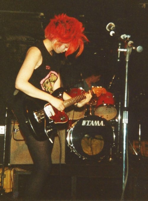 Lush with Meriel Barham (Lush/Pale Saints), 1988“3rd ever Lush gig, June 1988, at the Greyhound in H