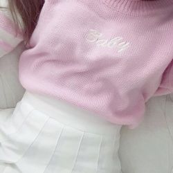 coquettefashion:  ’Baby’ Knit Sweater 