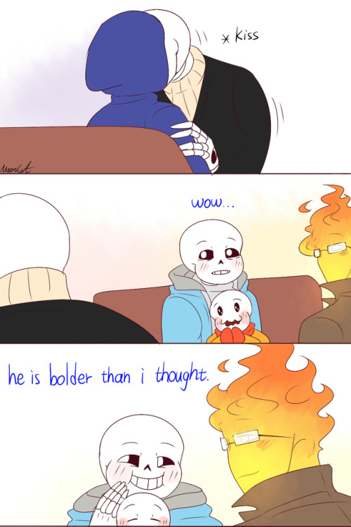 [Lovers-3] Grillby, Sans & Little Papy