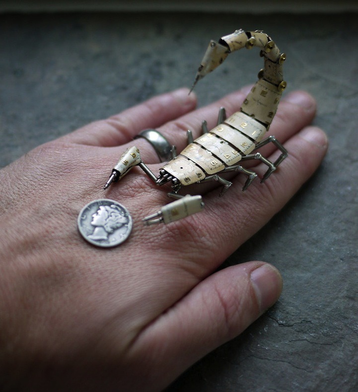 culturenlifestyle:Mechanical Insects Made of Watch Parts by Justin Gershenson-Gates