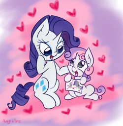 mlpfim-fanart:  Sisters by ~AngGrc  D'awww!