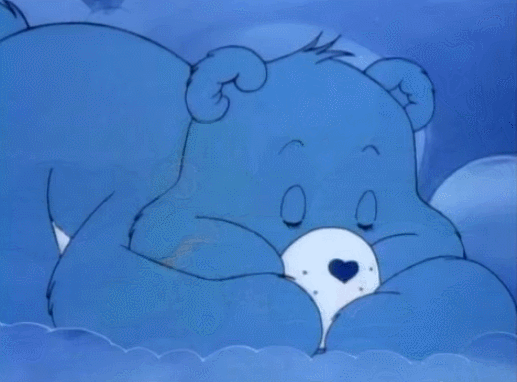 carebearscutemomentoftheday: Care Bears cute moment of the day: Drowsy Bedtime waking