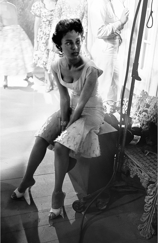 Bob Willoughby American, 1927–2009 Dorothy Dandridge on the set of “Carmen Jones”, Otto Preminger’s film of the Bizet opera,...