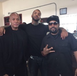 hip-hop-fanatic:  Dr Dre, The Game &amp; Ice Cube in Compton