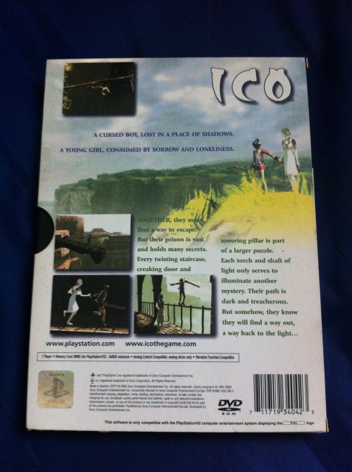 “ Ico Limited Edition for Sony Playstation 2. PAL UK version. Sony Computer Entertainment.
”