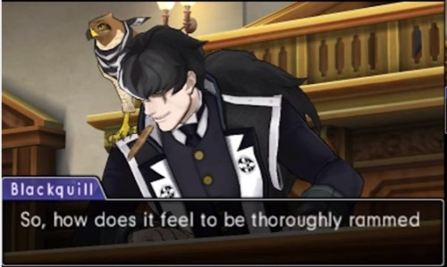 outofcontextaceattorney: Blackquill: “So, how does it feel to be thoroughly rammed”Submi