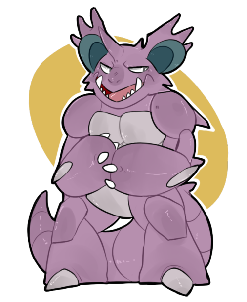 booou:  DAY 11 - Fav Ground Typenidoking actually used to be my favorite pokemon back when I only had pokemon red. That big hunky pokemon mm ~