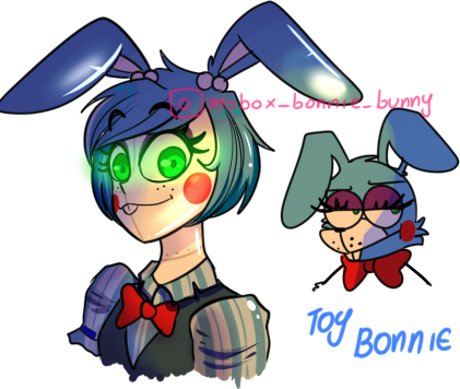 Alva  COMMS OPEN on X: I drew Toy Bonnie! He likes to talk about how  atractive he is all the time, the other animatronics just pretend they  actually listen to him