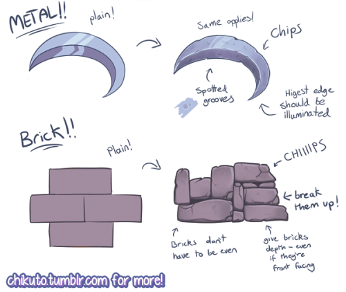 chikuto: A quick cheat sheet for making your environments look a bit more lived-in and weathered! Yo