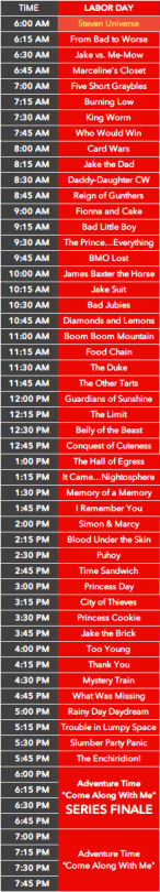 Here's the Cartoon Network schedule for Monday, Se... - Tumbex