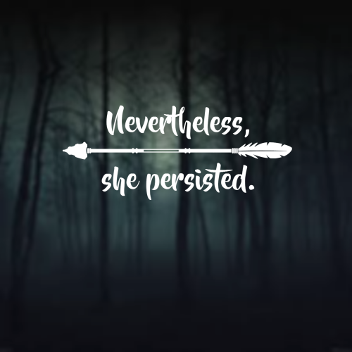 Nevertheless, she persisted. As we all should.  I’m selling these to support my fami