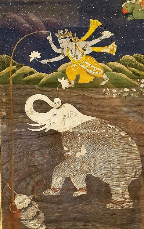 Gajendra Moksha - Krishna Killing Shankhasura Kangra
ca 1790. Pahari. Indian Museum, Calcutta.