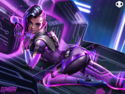 liang-xing:Sombra.Fan art for overwatch.Patreon：https://www.patreon.com/liangxing Gumroad：https://gumroad.com/liangxing