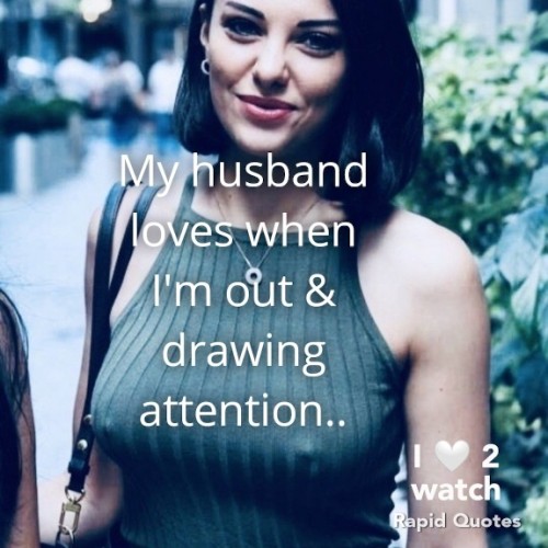 openmarriageadventures:sexuallyadventurouscoupletexas:  This is true!   Mmhmm.  Absolutely.  I love it when men look at her tits (but you knew that already).  😈