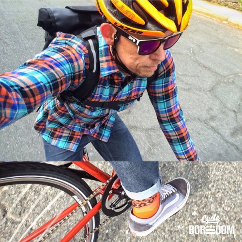 cycleboredom: Belated #BTWD #CommuteSteez: ORG&BLU&ORG&BLU&ORG&BLU. Hashtag: #al