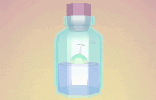made a little beach bottle in maya!
